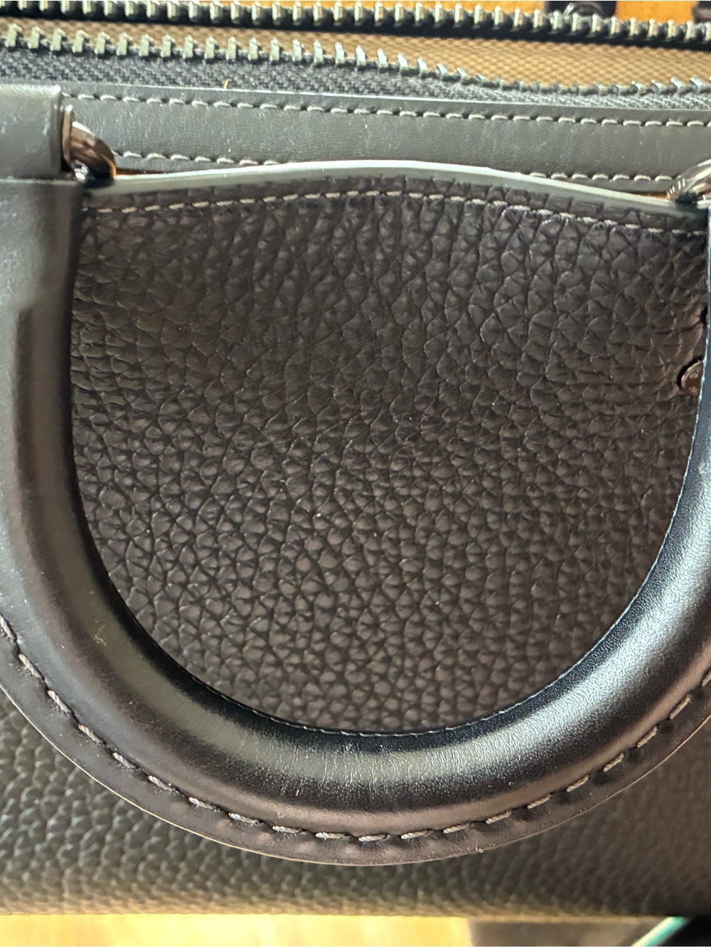 Coach Black Pebbled Leather colorblock rogue 20 - Picture 8 of 14